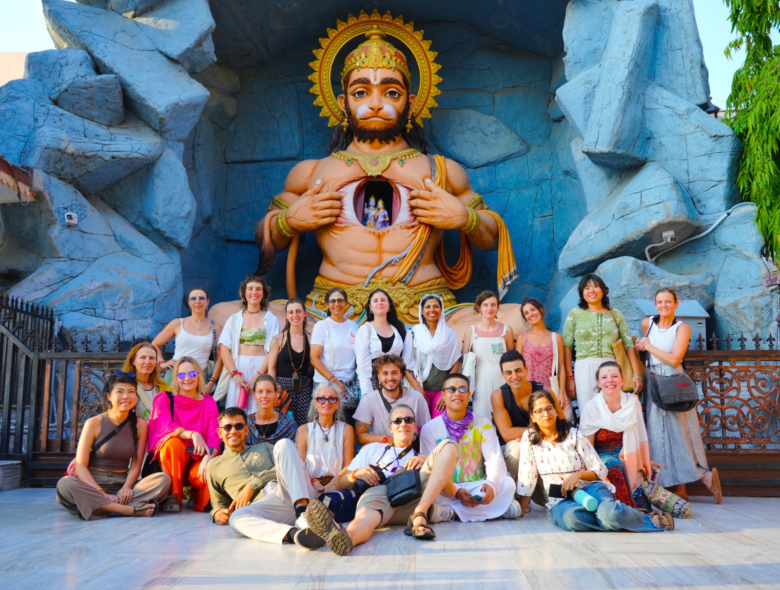 Mountain yoga session